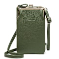 Miniatyrbild 1 av 6: Mode Kvinnor Mini Crossbody-väska & handväskklämmor Telefonpaket Kvinnlig Clutch-plånbok Damer Liten handväska Pu-läder Axelväskor Green