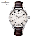 Miniatyrbild 1 av 6: Zeppelin watch för män Top Märke Lyx Herr Quartz Armbandsur Andas Läderrem Vattentät Business Casual Watch white