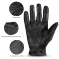 Miniatyrbild 5 av 6: OZERO Herr Touch Screen Handskar Läder Motorcykel Handske Utomhus sport Full Finger Cykling Mountain Bicycle Guantes Moto Handskar Yellow L