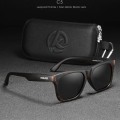 Miniatyrbild 1 av 6: KDEAM 2021 New Square Polarized Solglasögon Herr Multi Color Coating Solglasögon Alla svarta nyanser Dragkedja ingår Kat.3 CE C5 Zipper Box