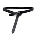 Miniatyrbild 1 av 6: Ny design ko äkta läder jeans knutna bälten för klänning Tunn dam bälte VARMT Inget spänne Joker Lady Knot Strap Mjuk kappa Party Black 110cm