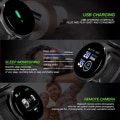Miniatyrbild 4 av 6: Digital Watch herrklockor Blodtryck Rund Smart watch Dam Smart Armband Vattentät Sport Tracker För Android IOS Red