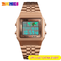 Miniatyrbild 3 av 6: SKMEI Top Lyx Mode Watch Herr Väckarklocka 3Bar Vattentät Rostfritt stål Armband Digitala klockor reloj hombre 1338 black