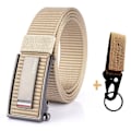 Miniatyrbild 1 av 6: Nytt mode herrbälte Toppkvalitet Bekväma nylon för män Metall Automatiskt spänne Ung Canvas Taktisk designerbälte Khaki Belt B Set 120cm Adjustable