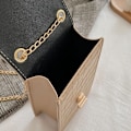 Miniatyrbild 5 av 6: Krokodilmönster Mode Damväska Högkvalitativ textur Axelväska Mobiltelefonväska PU-spänne Crossbody-väskor för kvinnor Red