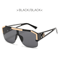 Miniatyrbild 2 av 6: Nya lyxiga överdimensionerade solglasögon för män Brand Designer solglasögon för kvinnor Mode Gradient Square Shades Black Sliver AS Picture