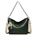 Miniatyrbild 1 av 5: Nya designerkedjor Handväskor Damväska Mode Mjukt PU-läder Kvinnor Axelväskor Stor Lyx Kvinnlig Crossbody tygväska Green