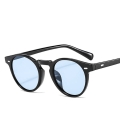 Miniatyrbild 5 av 6: Robert Downey Solglasögon Acetat Retro klassiska runda Solglasögon unisex Sommarmode Vintage Glasögon Röd gul blå lila C04 Other