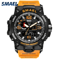 Miniatyrbild 2 av 6: SMAEL Dual Display Digital LED Watch Pointer Typ Quartz Elektriska klockor Relogio Masculino Uomo Sportklocka 1545 BLACK