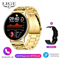 Miniatyrbild 1 av 6: LIGE Bluetooth Call Smart Watch Dam Herr 1.32 \ Alloy 01 Bluetooth call watch