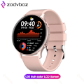 Miniatyrbild 1 av 6: OLED Mode Smart Watch Dam Puls Blodtryck Multifunktionell Watch Herr Kvinna Vattentät Smartwatch Kvinnor Pink