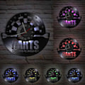 Miniatyrbild 1 av 6: Dartspel Pub Vinyl Retro Skivspelare Väggklocka Mancave Spelrum Dekoration Retro Tidsmätare Darttavla Bar Nattklubb Disk Hantverk With LED(.101)