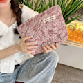 Miniatyrbild 4 av 6: Stor Kvinnor Blommig Kosmetikväska Blommor Sminkväska Resesmink Case Organizer Kvinnlig Handväska Clutch Handväska Dragkedja C