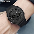 Miniatyrbild 2 av 6: SANDA Utomhussportklockor Män Ms LED Digitala klockor Militär Vattentät Date Elektronisk Watch Pojke Tjej Relogio Masculino Platinum