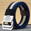 Miniatyrbild 1 av 6: Vår och höst Ungdom Dubbelring Spänne Färgmatchning Justerbar längd Jeans Canvas Dam- och Herrbälte Type 5 130cm