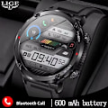 Miniatyrbild 2 av 6: LIGE Smart Watch Herr 1,6 tum Full Touch Armband Fitness Tracker Sportklockor Bluetooth Call Smart Clock Herr Smartwatch Green 600mA-Bluetooth call