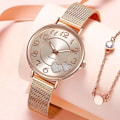 Miniatyrbild 5 av 6: Elegant rosguld watch Kvinna Enkelt Temperament Student Vattentät Kvinna Högnivå Kvinna Lyxklockor Kvinnor rose gold