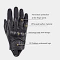 Miniatyrbild 5 av 6: Suomy Motorcykelhandskar i Läder för Kvinnor Sommar Andningsbara Moto Gp Handskar Retro Hel Finger Cykelhandskar Rosa Xs-Xxl Brown M