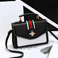 Miniatyrbild 4 av 6: Kvinnor Designer Contrast Handväska Kvinna Ny Klassisk Crossbody-väska Flikväska Läder Axelväska Damväska Pink