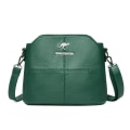 Miniatyrbild 1 av 6: Små crossbody-väskor i massivt läder för kvinnor Nya enkel väska med flera fickor, designer Casual axelväskor Sac A Main Green-2
