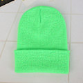 Miniatyrbild 1 av 6: Mössa Vinter för Kvinnor Män Pojkar Flickor Virkad Skullies Hatt Enfärgad Unisex Höststickad Mössa Cap Vilda Tillbehör Fluorescent green Head 45-60cm