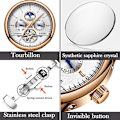 Miniatyrbild 6 av 6: Relogio Masculin LIGE Nya Herrklockor Toppmärke Lyx Automatisk Mekanisk Watch Herr Läder Vattentät Watch Veckoklocka+låda Silver blue