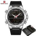 Miniatyrbild 1 av 6: NAVIFORCE Lyx Herr Sportklockor Militär Vattentät Digital Alarm Chronograph Quartz Armbandsur Manklocka Relogio Masculino SBBBOX