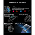 Miniatyrbild 3 av 6: Ny EKG+PPG Smart Watch Herr Hälsa Blodsocker Puls Blodtryck Fitness Sportklockor IP68 Vattentät Smartwatch Black belt black