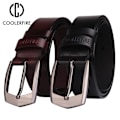 Miniatyrbild 3 av 6: Coolerfire män högkvalitativt bälte i äkta läder lyxiga designerbälten män kosnmode Strap hane Jeans för män cowboy HQ043 BLACK 100cm