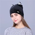 Miniatyrbild 4 av 6: Xthree Flanell Autumn Skullies Beanies för Kvinnor Vinterhatt Söt Kitty Barnhatt för Flickor Gorras multi