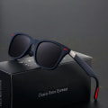 Miniatyrbild 3 av 6: Polaroid Solglasögon Unisex Man Goggle Square Plast Gafas De Sol Klassiskt mode Svarta nyanser UV400 E