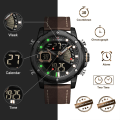 Miniatyrbild 4 av 6: NAVIFORCE Watch Topp Lyxmärke Mode Sport Armbandsur LED Analog Digital Quartz Man Klocka Vattentät Relogio Masculino Black Orange