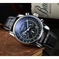 Miniatyrbild 1 av 6: Nya Zeppelin Herrklockor Vattentät Lysande Toppmärke Lyx Läder Casual Kvarts Armbandsur Military Man Watch för Herr black black