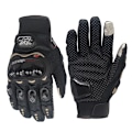 Miniatyrbild 2 av 6: Motorcykelhandskar med pekskärm, ventilerande racinghandskar med full finger, skyddshandskar för utomhussporter, Guantes Moto SC23Touch-Red L