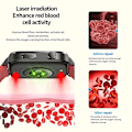 Miniatyrbild 6 av 6: LIGE SmartWatch Män Laserassisterad terapi Tre hög puls Blodsocker Hälsa Smartwatch Sömn Kroppstemperaturövervakning Mesh belt black