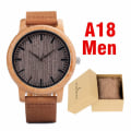 Miniatyrbild 1 av 6: BOBO BIRD Träklockor Herr & Kvinnor Läder Nylon Silikonrem Casual Quartz Watch Presentask Förpackning Surport Drop A18