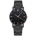 Miniatyrbild 4 av 6: Svart Watch 2023 Toppmärke Lyx Stjärnhimmel Dam Rostfritt stålband Analog Quartz Armbandsur för 09 Silver-Silver
