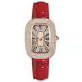 Miniatyrbild 3 av 6: WOKAI högkvalitativ modelyx Full diamant Pigeon Egg Diamond Lady kvartsbälte Watch Flicka student PROM klocka vintage women(.438)