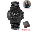 Miniatyrbild 1 av 6: SHIYUNME Watch för män LED Quartz Vattentät Armbandsur för män Mode Utomhussport Digital klocka Klockor Relogio Masculino grey with box