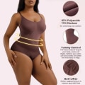 Miniatyrbild 4 av 6: Sömlös Body Shapewear Kvinnor Magen Slimming Shapewear Överlappande grentrosor Shapers Waist trainer Body Shaper Underkläder Black M