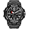 Miniatyrbild 1 av 6: SMAEL Dual Display Digital LED Watch Pointer Typ Quartz Elektriska klockor Relogio Masculino Uomo Sportklocka 1545 SILVER