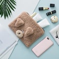 Miniatyrbild 4 av 6: PURDORED 1 st Vinter Varm Söt Djursminkväska Mjuk lammull Kvinnor Kosmetikväska Resor Kvinnlig Sminkpåse Student Pennsväska white bear