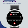 Miniatyrbild 3 av 6: NY Glukos Smart Watch Herr Blodtryck Blod Syre Kroppstemperatur Pulslarm IP68 Vattentät Smartwatch Dam Silver mesh