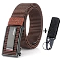 Miniatyrbild 1 av 6: Nytt mode herrbälte Toppkvalitet Bekväma nylon för män Metall Automatiskt spänne Ung Canvas Taktisk designerbälte Coffee Belt A Set 120cm Adjustable