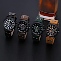 Miniatyrbild 4 av 6: Watch för män Mode Enkelt affärsbälte Watch Herrklocka Watch Deep brown