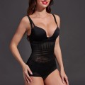 Miniatyrbild 3 av 6: Kvinnor Post Natal Postpartum Bantning Underkläder Shaper Recover Bodys Shapewear Midja Korsett Gördel Svart/Aprikos Style 1(.302) S(.302)