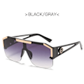 Miniatyrbild 5 av 6: Nya lyxiga överdimensionerade solglasögon för män Brand Designer solglasögon för kvinnor Mode Gradient Square Shades Leopard Tea AS Picture