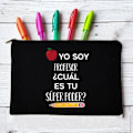Miniatyrbild 5 av 6: Yo Soy Profesor Cual Es Tu Superpoder Spansk Rese Sminkväska Organizer Presenter Sminkväskor Lärare Canvas Penna Förvaringspåse W01320-TBBK-D
