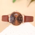 Miniatyrbild 4 av 6: 2023 Mode Dam Klockor Stars Moons Dam Enkel Quartz Watch Rose Gold Kvinnlig Casual Läder Armbandsur Reloj Mujer Black