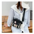 Miniatyrbild 4 av 6: Vinter Ny canvas damväska Modebälte Dekorativ tygväska i koreansk stil diagonal liten väska Bungy Bag blue